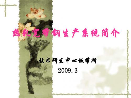 1500热轧宽带钢生产系统介绍200808
