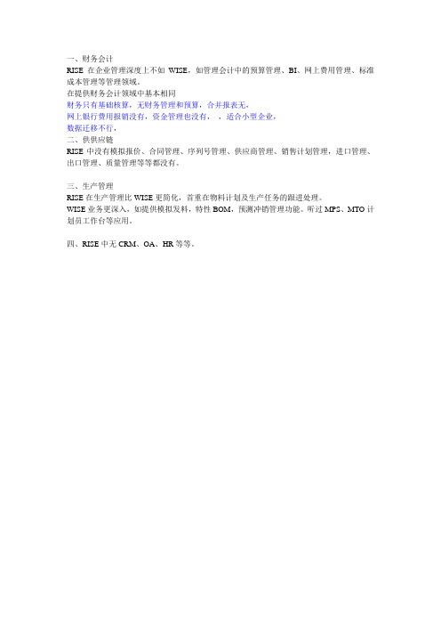 K3RISE和WISE简单区别