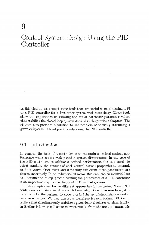 9 Control System Design Using the PID Controller