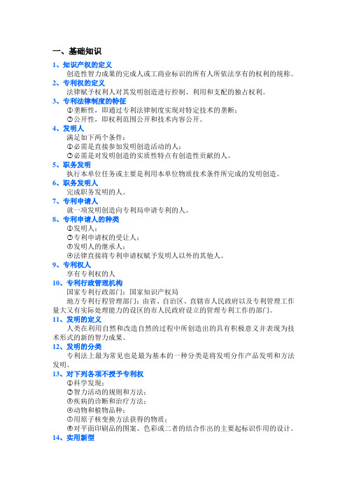 专利知识要点