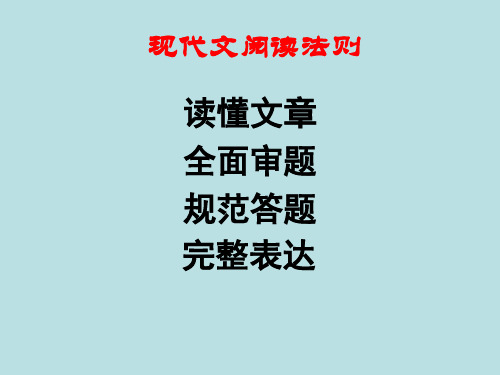 高考复习现代文阅读法则PPT[优秀课件资料]