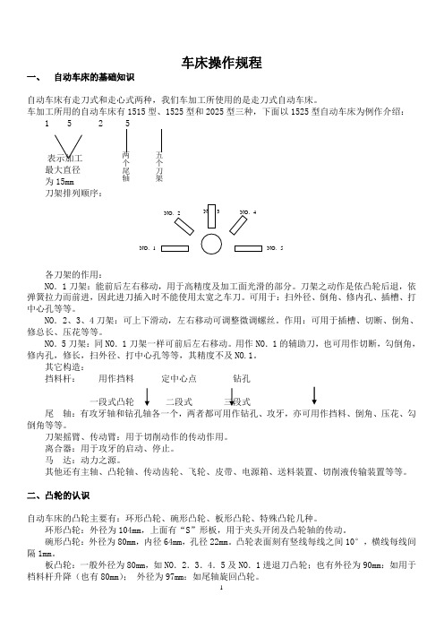 车床操作规程