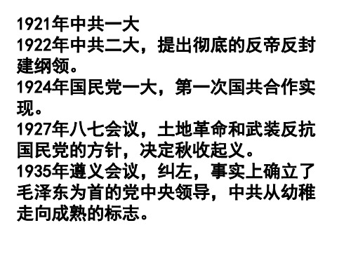 中国时间线 1921~1945