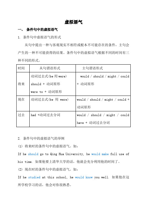 专四虚拟语气