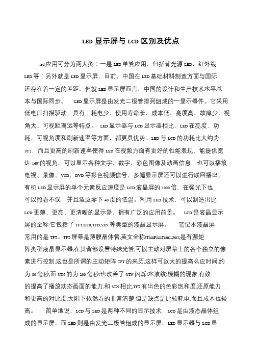 LED显示屏与LCD区别及优点