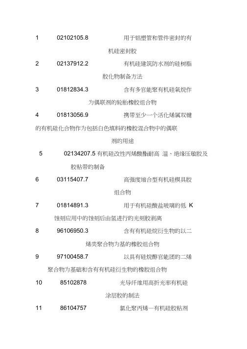 有机硅胶粘剂制备工艺共13页word资料
