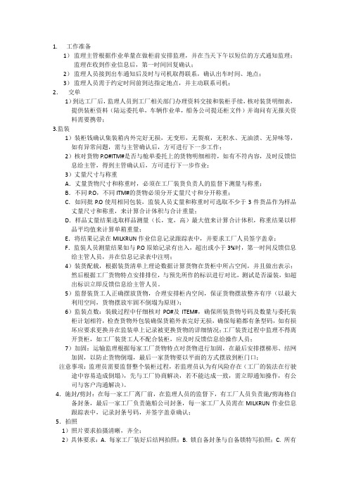 货物监装工作流程