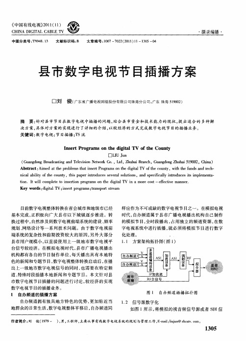县市数字电视节目插播方案