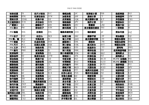 (完整版)探索者TSSD快捷键(列表总结),推荐文档