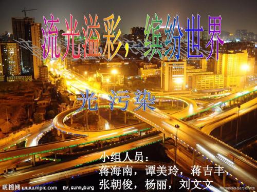 光污染研究ppt