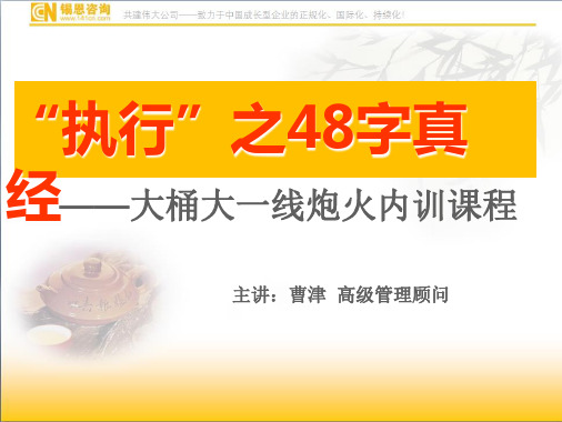 “执行”之四十八字真经