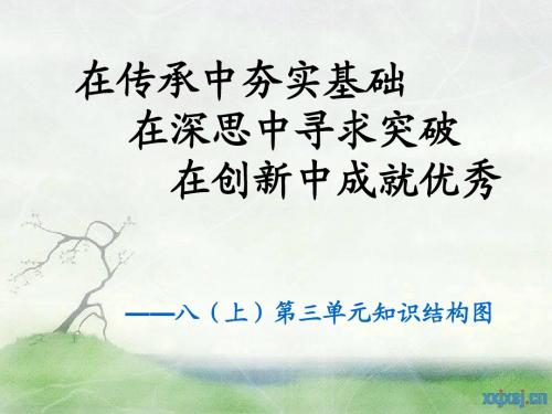 苏教语文八(上)第三单元知识结构图