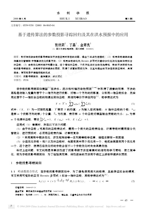 基于遗传算法的参数投影寻踪回归及其在洪水预报中的应用