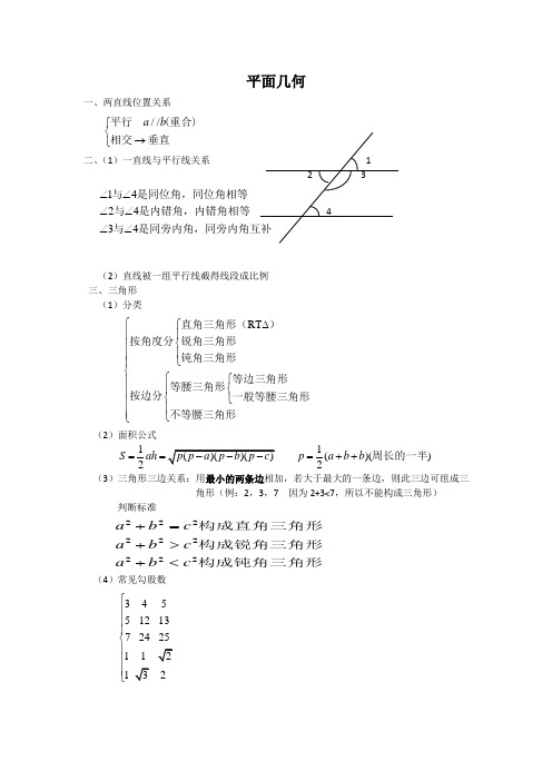 4月6号数学课堂笔记(平面几何、解析几何)