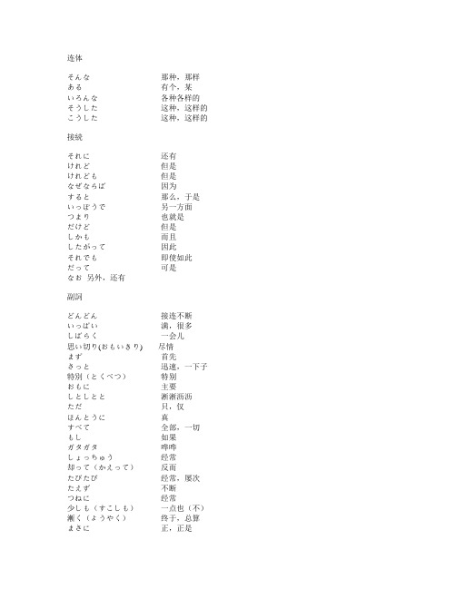 日语中级词汇总结