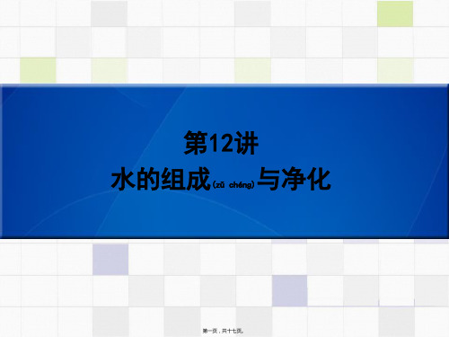 中考化学总复习 第12讲 水的组成与净化课件