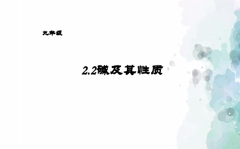 鲁教版化学九年级2.2碱及其性质课件