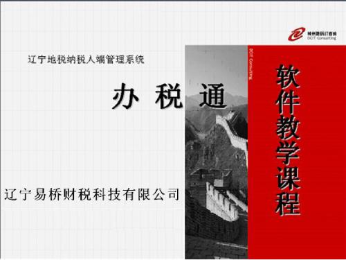 办税通软件操作教程