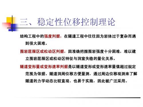 隧道稳定性空间位移控制技术(二)