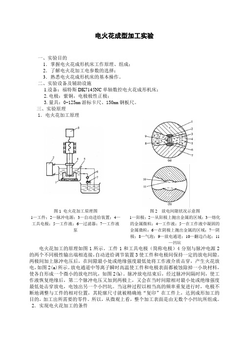 实验二：数控电火花成型机床的基本操作