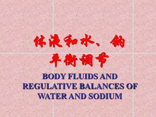 水钠代谢紊乱PPT课件