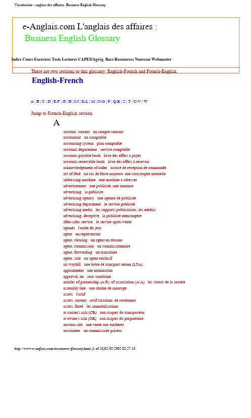 Vocabulaire - anglais des affaires_ Business English Glossary