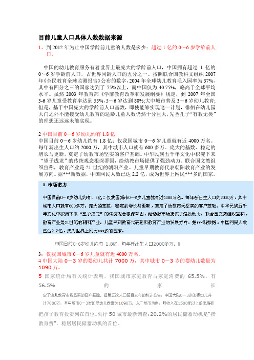 2019-2020年整理到年为止中国粹龄前儿童的人数是.亿汇编