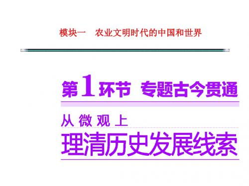 高考历史二轮复习课件专题一 古代中国的政治制度(共64张PPT)