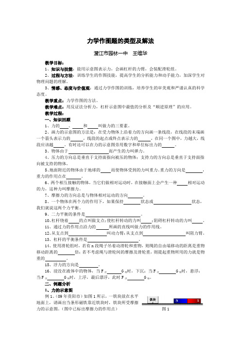 物理人教版八年级下册力学作图