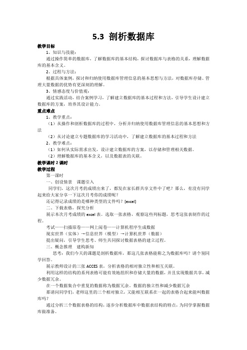 5.3 剖析数据库