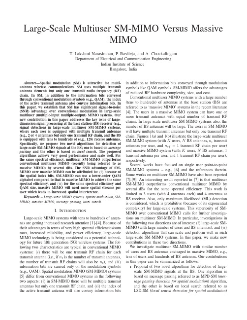 Large-Scale Multiuser SM-MIMO Versus Massive