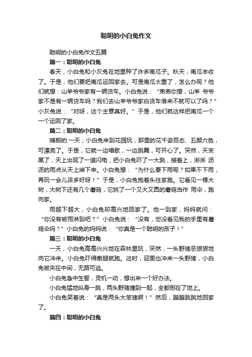 聪明的小白兔作文五篇