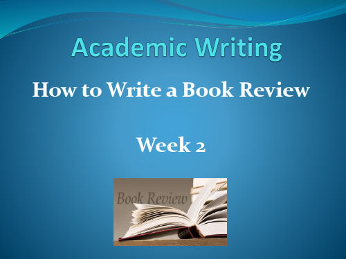 Week 2 Writing_how to write a book review