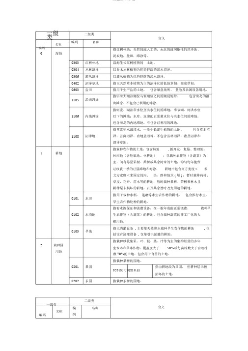 三调工作分类