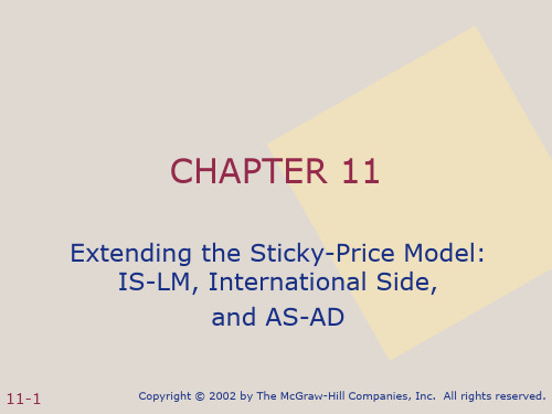 ModelISLM宏观经济学加州大学詹姆斯布拉德福.ppt