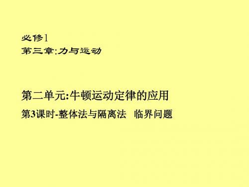 2013高考一轮复习优秀课件：第三章力与运动第二单元 第3课时