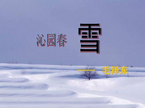 沁园春雪.ppt