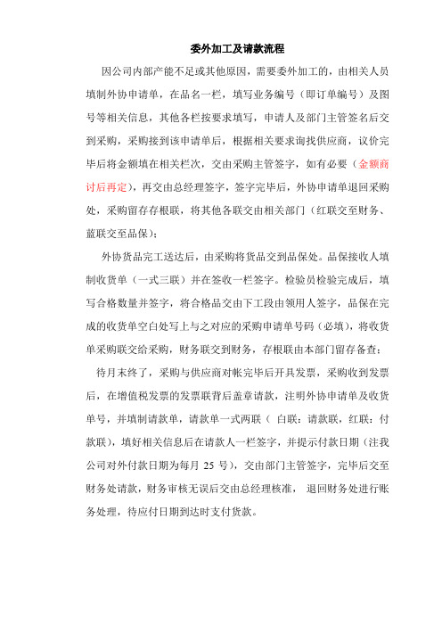 采购外协及发货流程