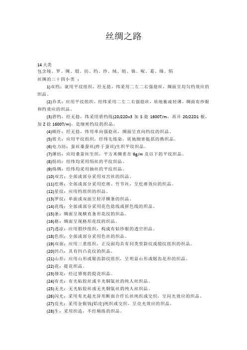 丝绸资料