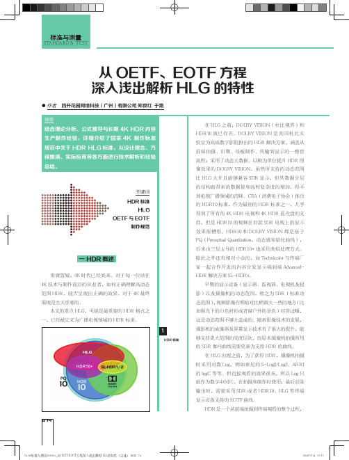从oetf、eotf方程深入浅出解析hlg的特性