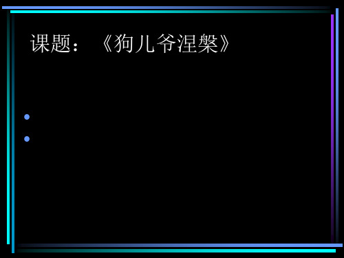狗儿爷涅盘ppt实用课件