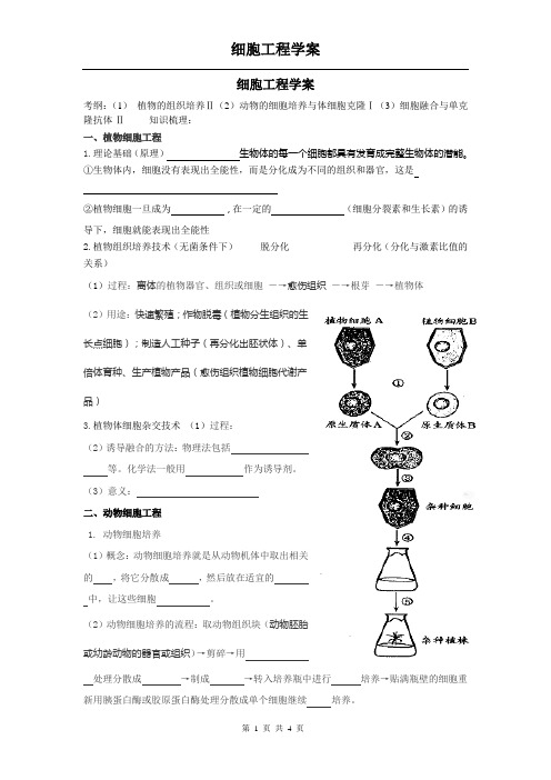 细胞工程学案