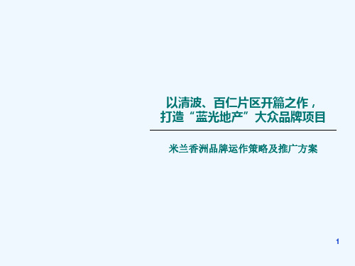 成都-蓝光地产-米兰香洲地产项目品牌运作策略及推广方案-43PPT