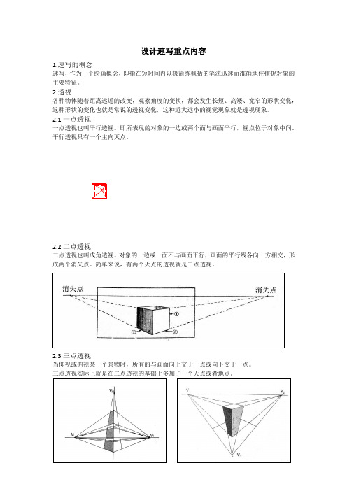 设计速写重点