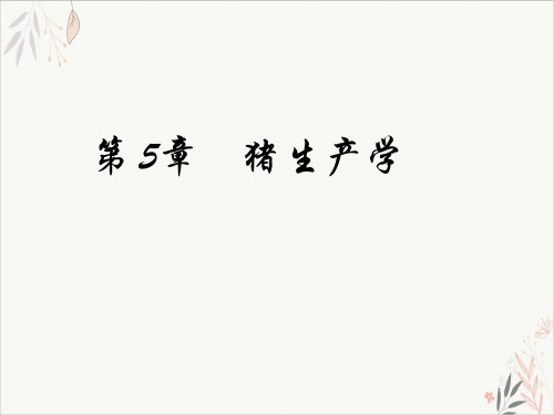 猪生产学课件培训课件(PPT 163张)