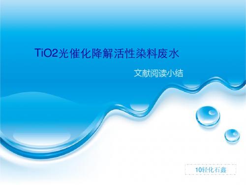 TiO2光催化降解活性染料废水
