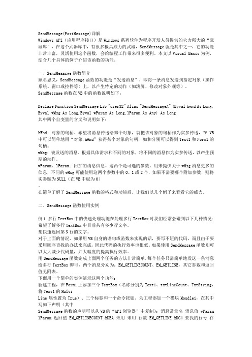 SendMessage详解