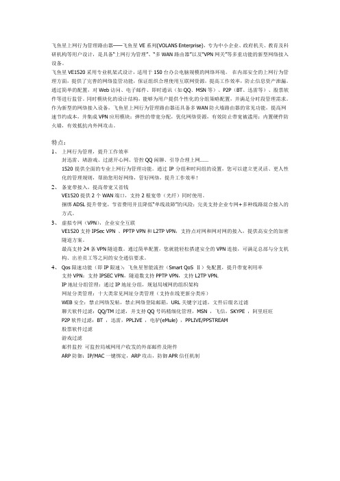 飞鱼星上网行为管理路由器