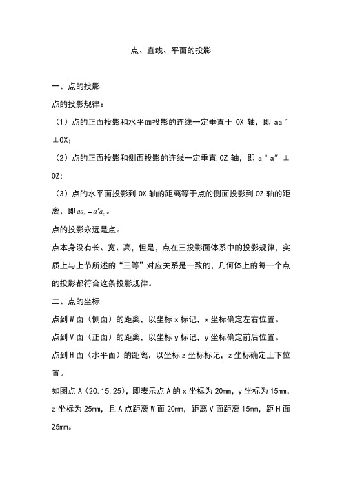 机械制图 点的投影