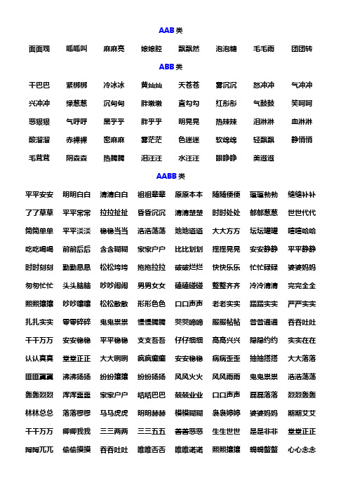 (完整版)叠词大全(已排版)